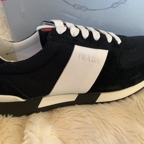 Prada Black and White Sneakers - Picture 2 of 4
